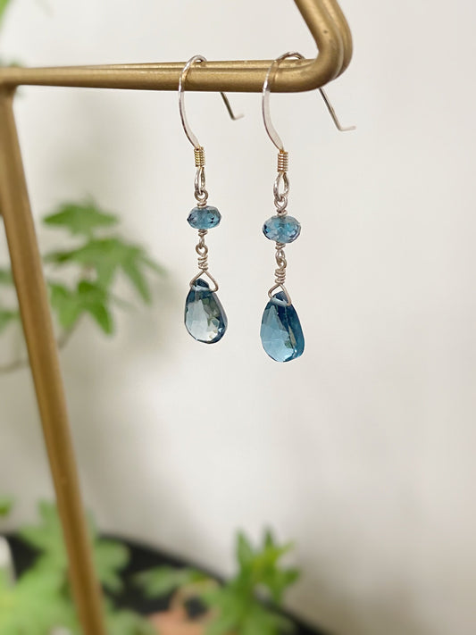 London Blue Topaz Teardrop Earrings