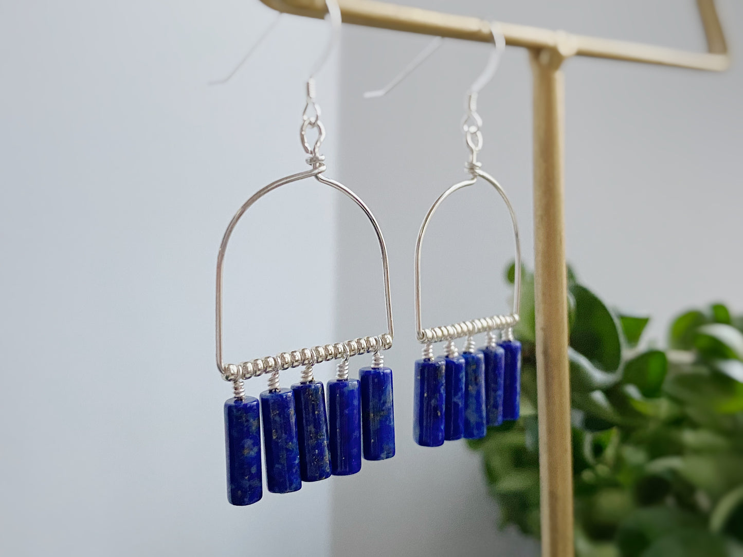 Lapis Arch Earrings