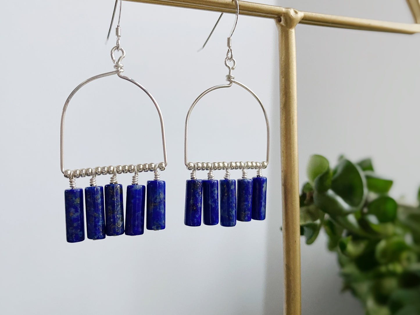 Lapis Arch Earrings