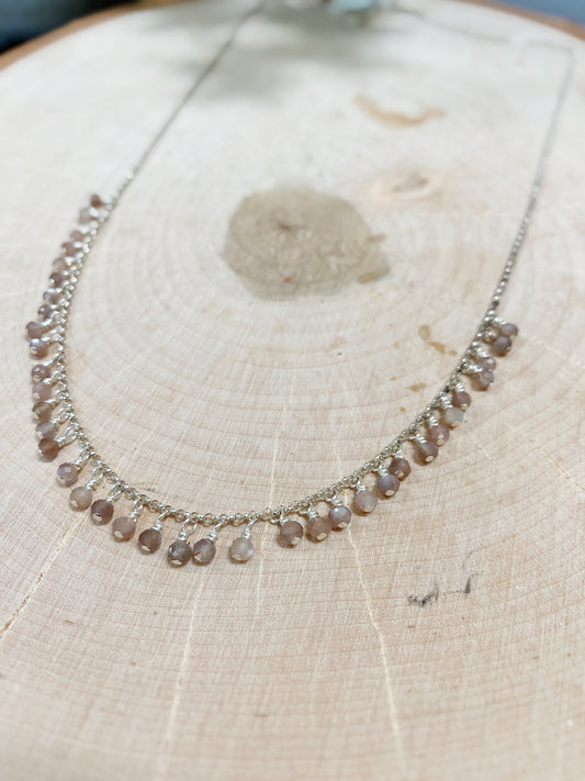 Moonstone Small Fringe Necklace