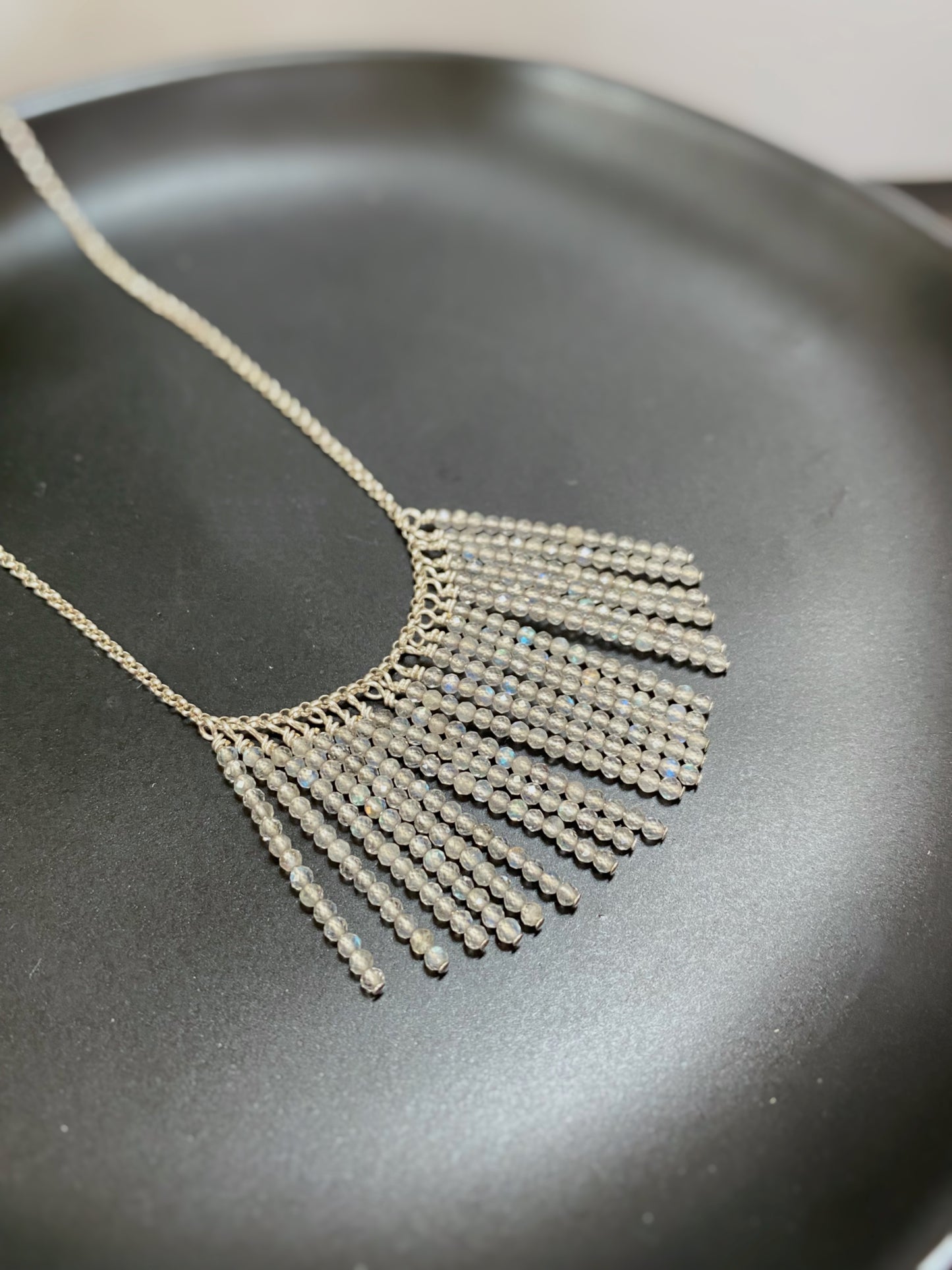 Labradorite Fringe Chain Necklace