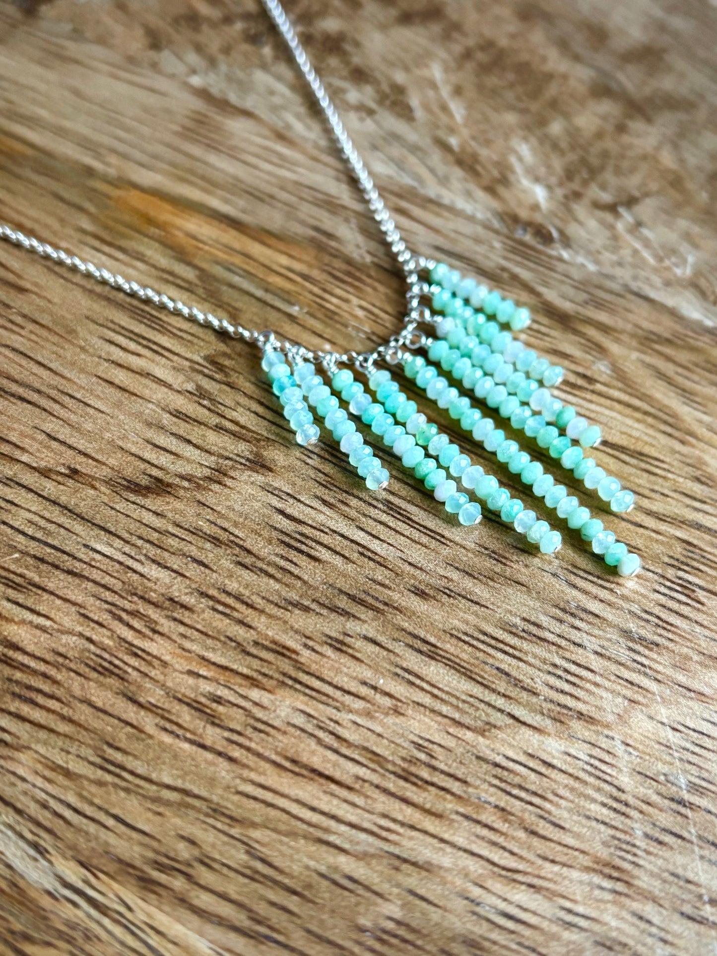 Chrysoprase Fringe Necklace