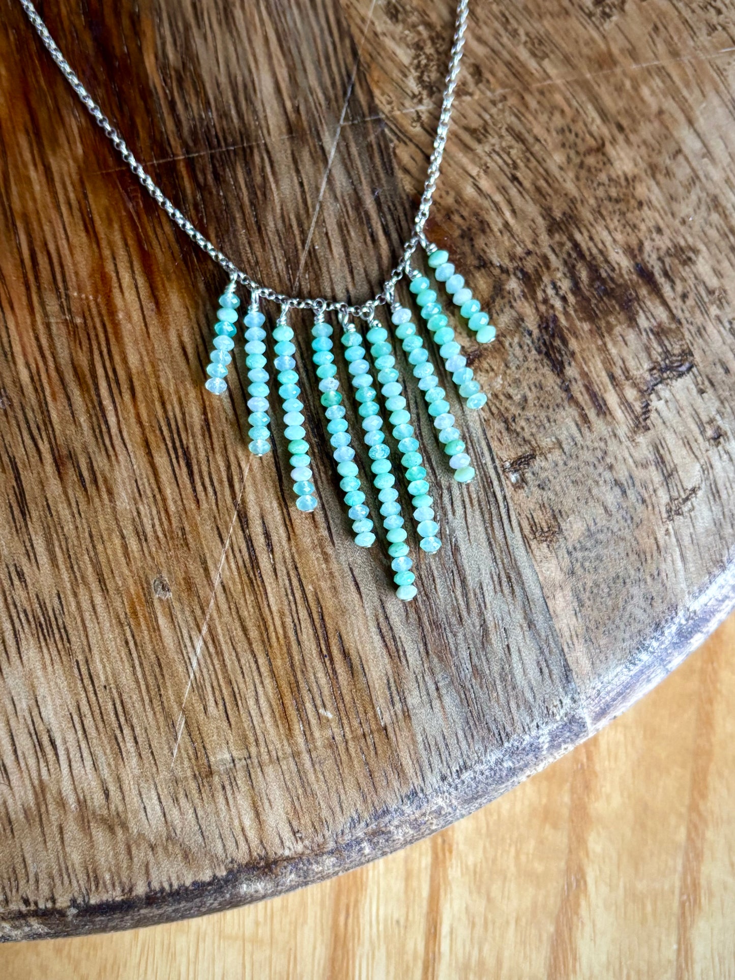 Chrysoprase Fringe Necklace