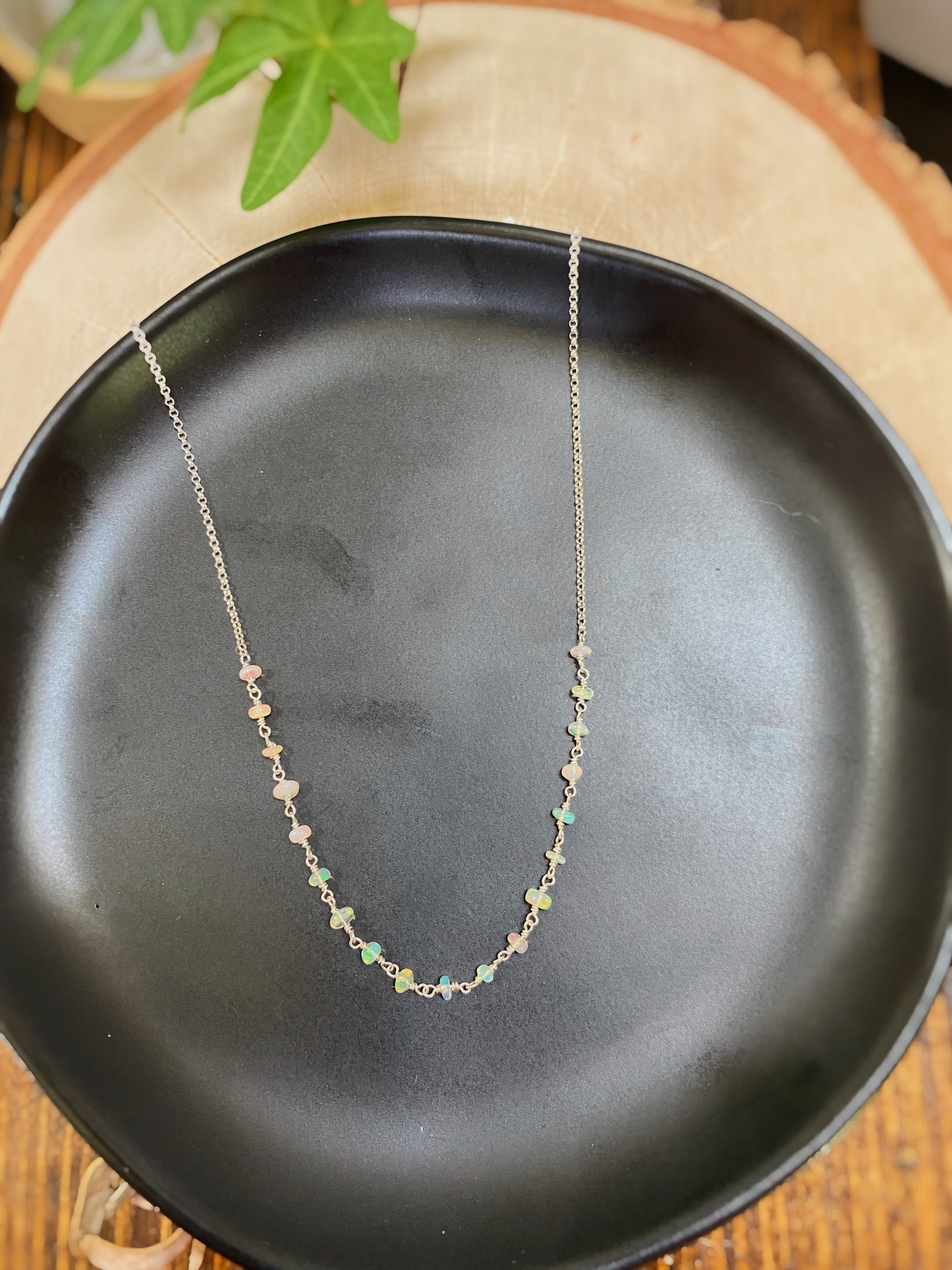 Ethiopian Opal Linked Choker Necklace