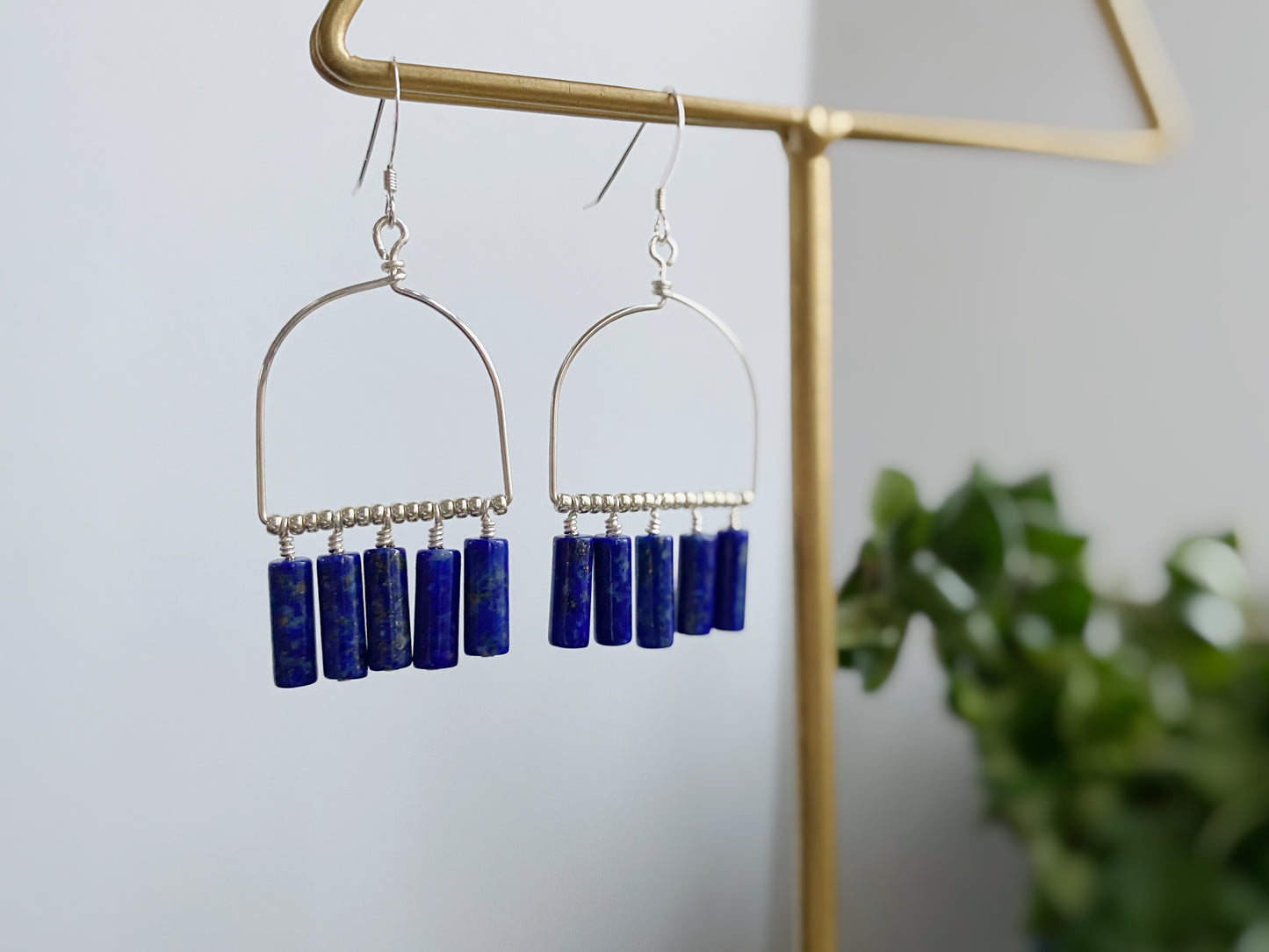 Lapis Arch Earrings