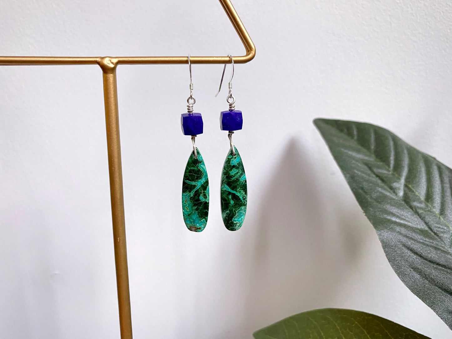 Chrysocolla & Lapis Earrings