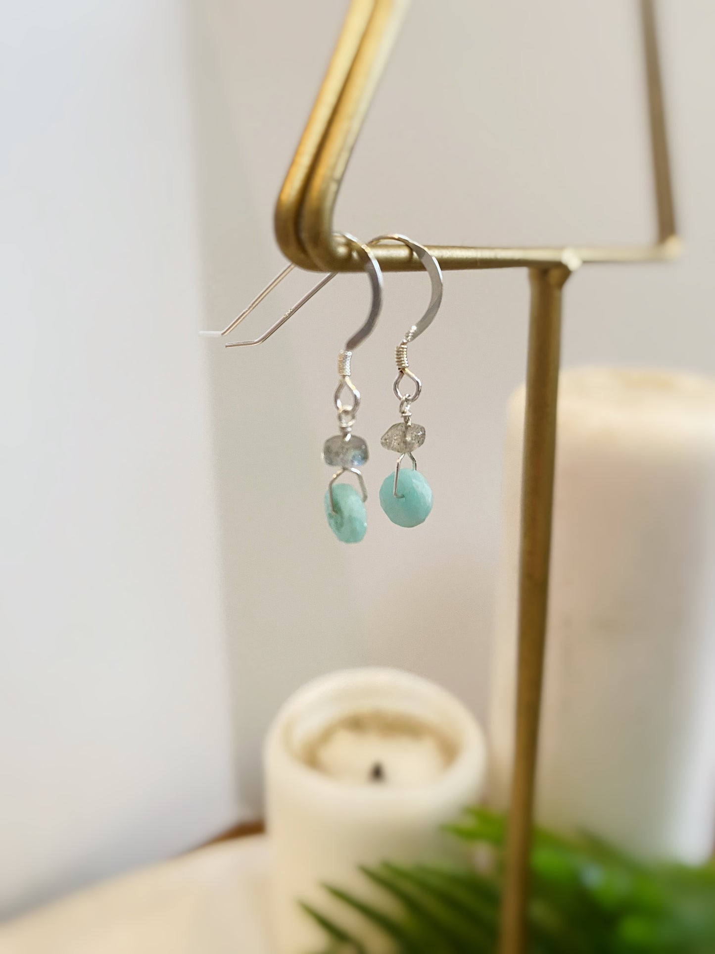 Amazonite & Labradorite Earrings