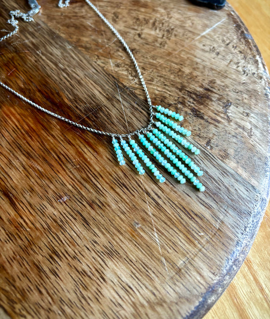 Chrysoprase Fringe Necklace