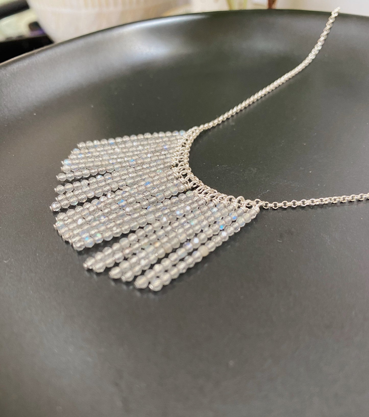 Labradorite Fringe Chain Necklace