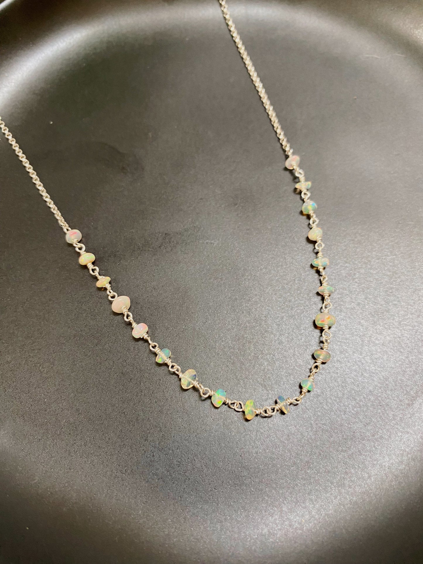 Ethiopian Opal Linked Choker Necklace