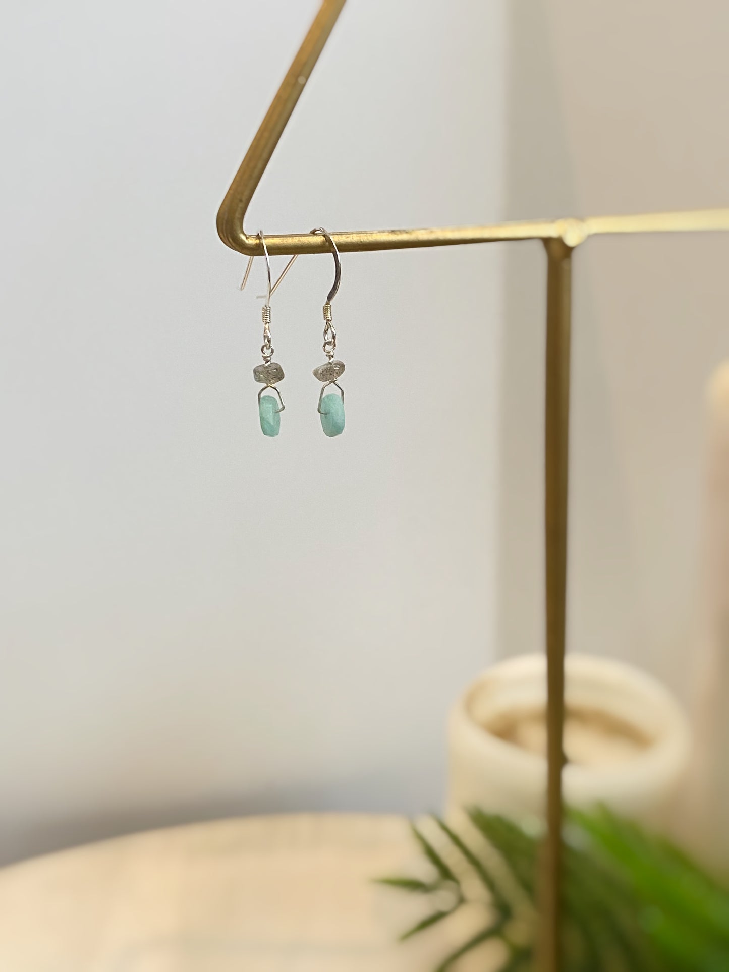 Amazonite & Labradorite Earrings