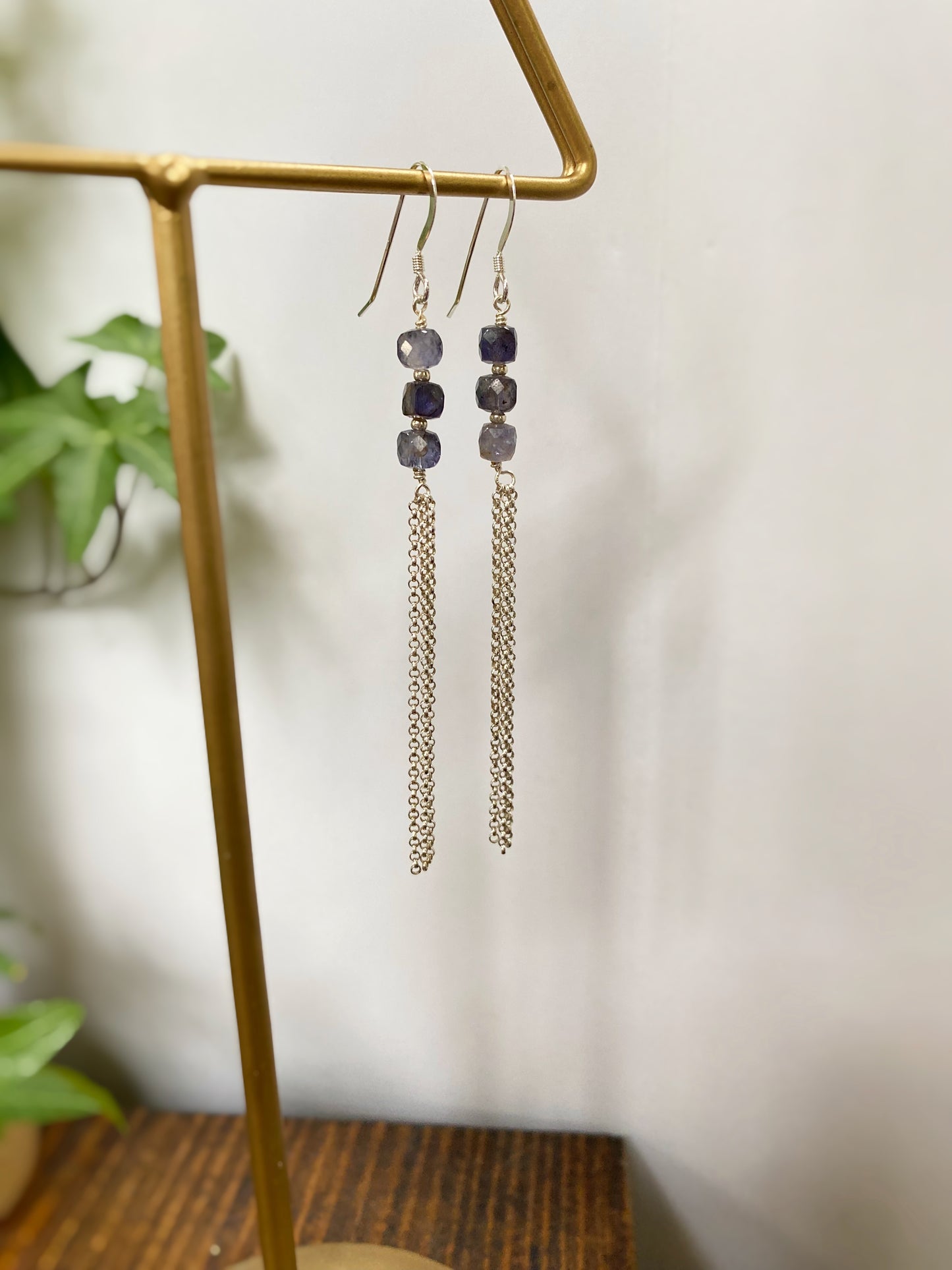 Iolite Fringe Earrings