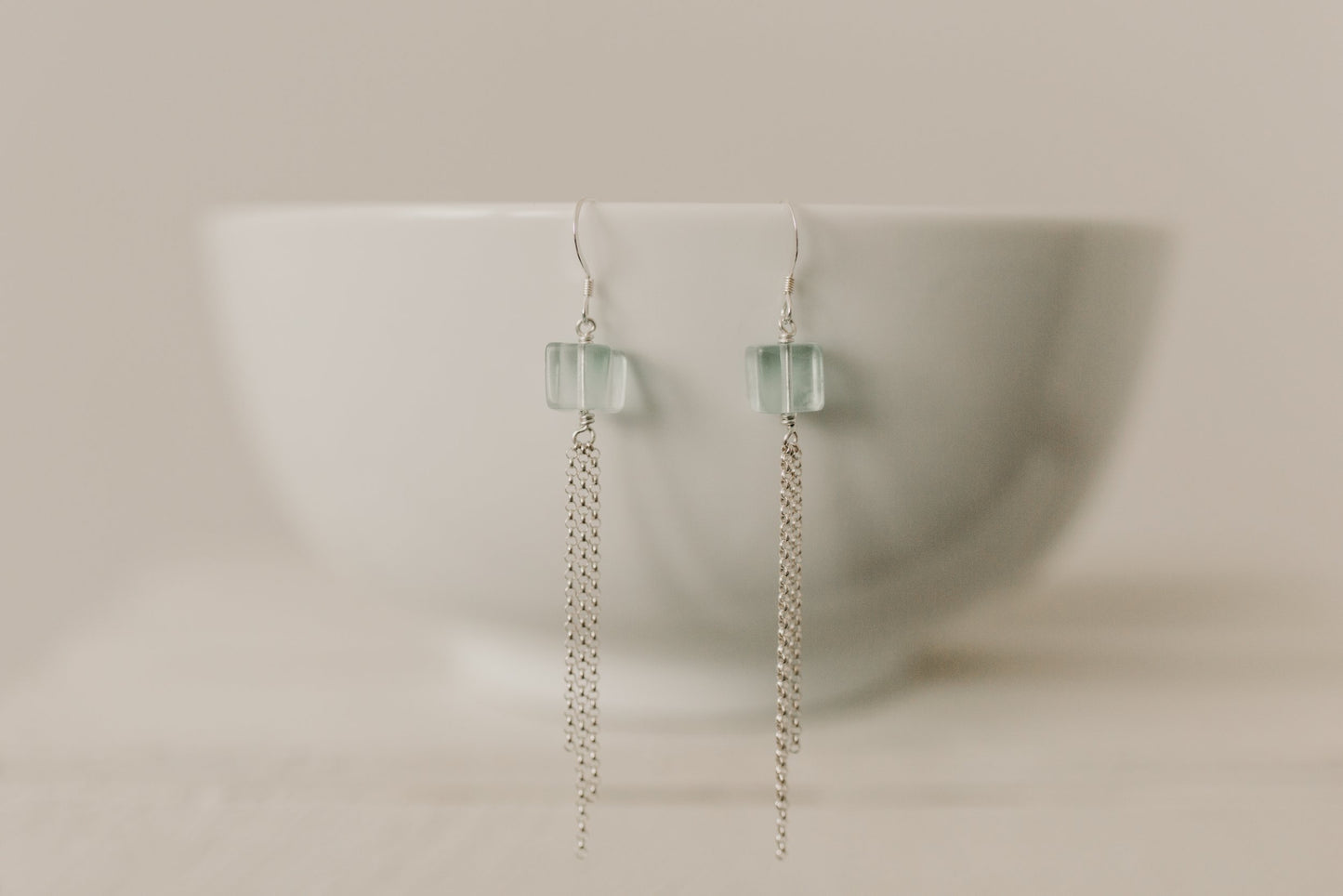 Fluorite & Sterling Fringe Earrings